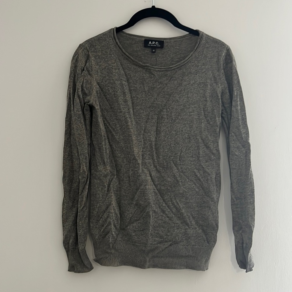 A.P.C. Knit grey sweater size xs